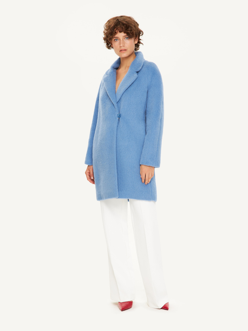 KMX Studio Alpaca coat BLUE SHOP Show all SHOP Short long coats KMX STUDIO