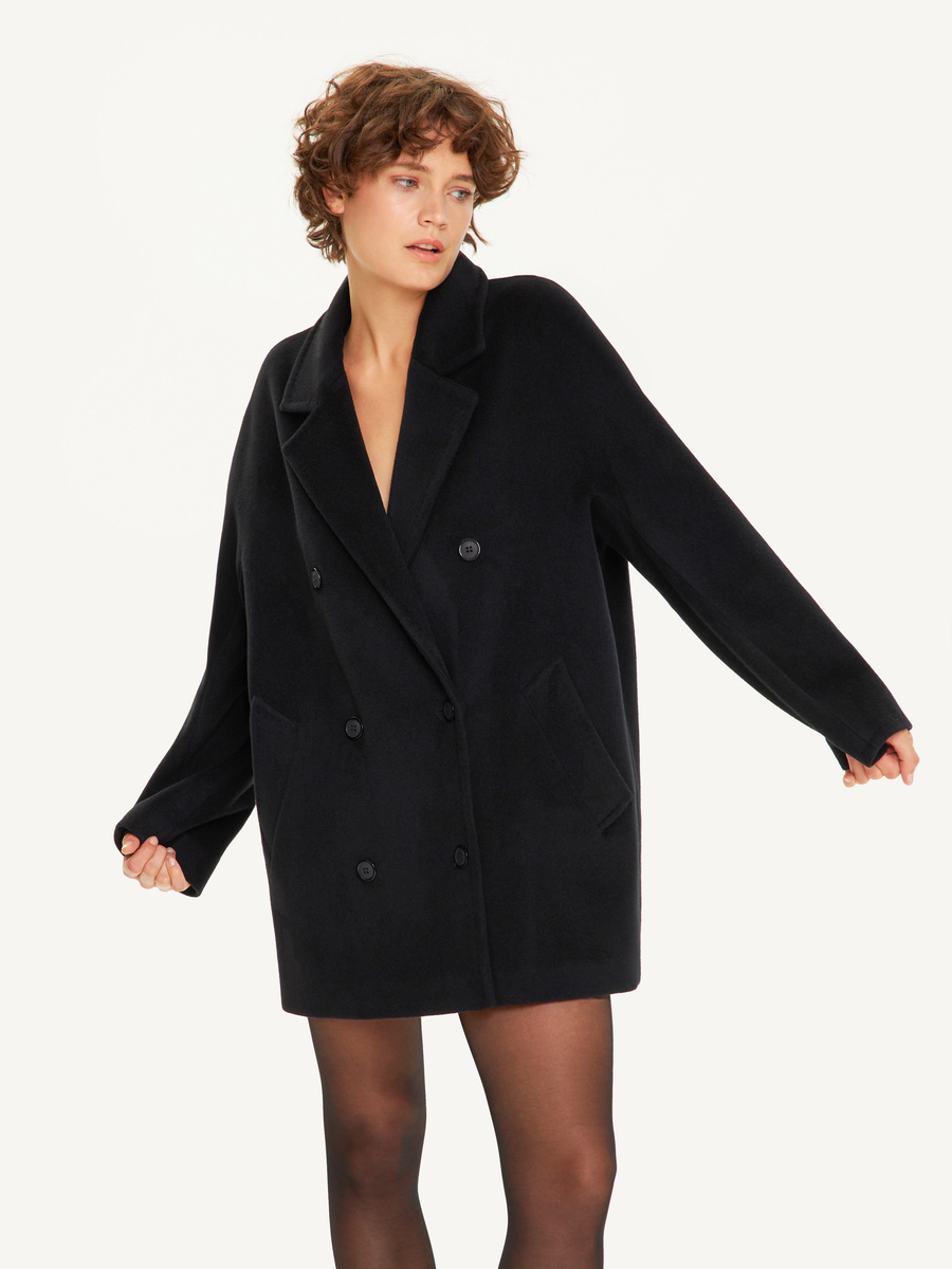 KMX Studio Double-breasted wool coat with cashmere